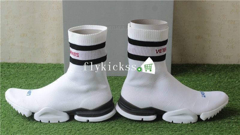 Vetement x Reebok Sock Trainer Dropping White